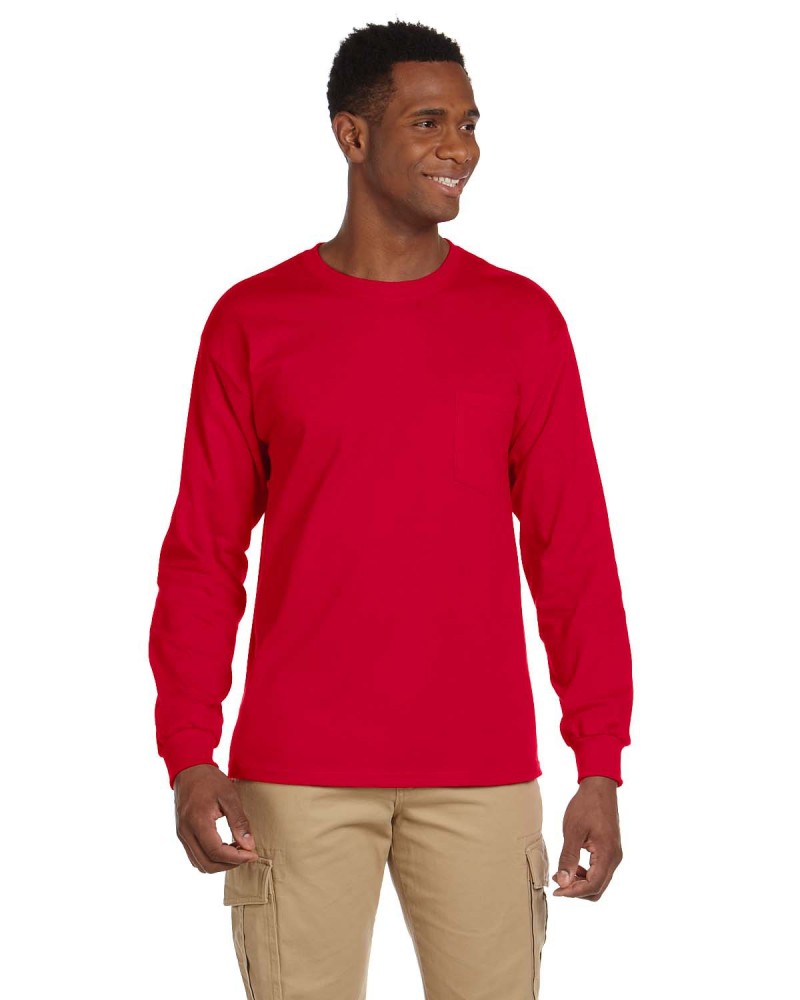 G241   Gildan Adult Ultra Cotton® 6 oz. Long-Sleeve Pocket T-Shirt