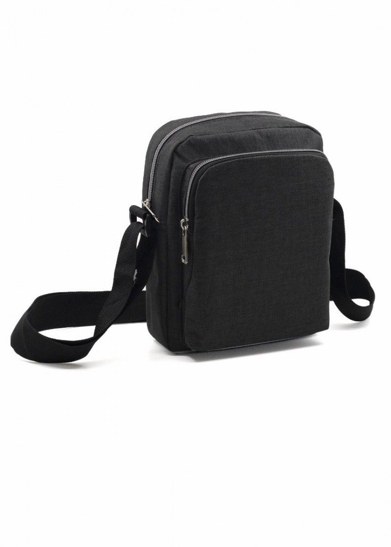 BP1137-Heathered 3-Zipper Sling Bag