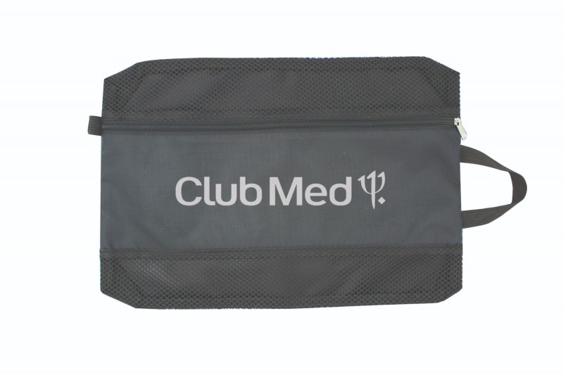 TK8048 - Ripstop Shoe Bag w/ Mesh Pocket and Zipper Closure