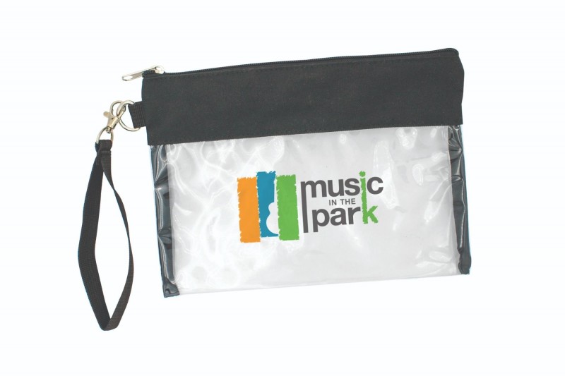 TKHP1113 - Clear Vinyl Wristlet w/ Zipper Closure