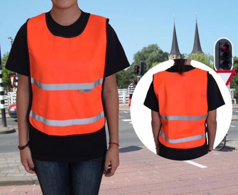 SVY1600   Youth Safety Vest, Non-ANSI Rated Neon Orange 