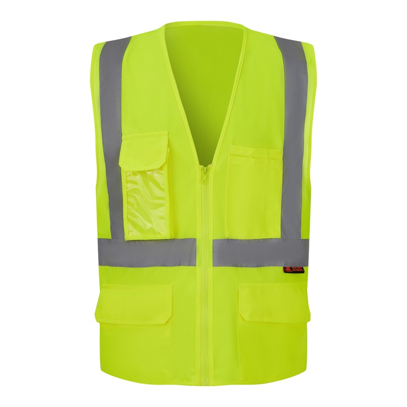 SV4100   ANSI/ISEA Safety Vest Class 2 Compliant Neon Green/ Yellow 