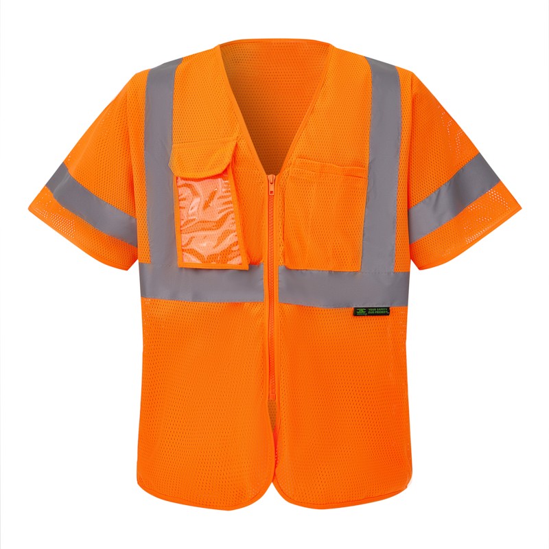 SV5800   ANSI/ISEA 107-2015 Class 3 Safety Vest Meets Class 3 classifications Neon Orange