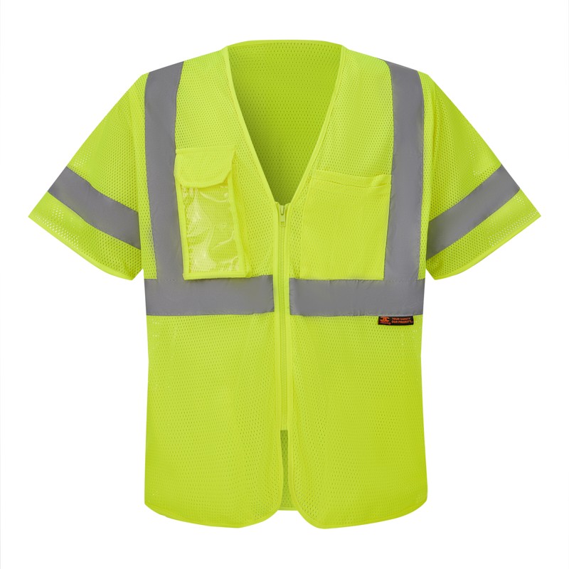 SV5700   ANSI/ISEA Class 3 Safety Vest Meets Class 3 classifications Neon Green/ Yellow 