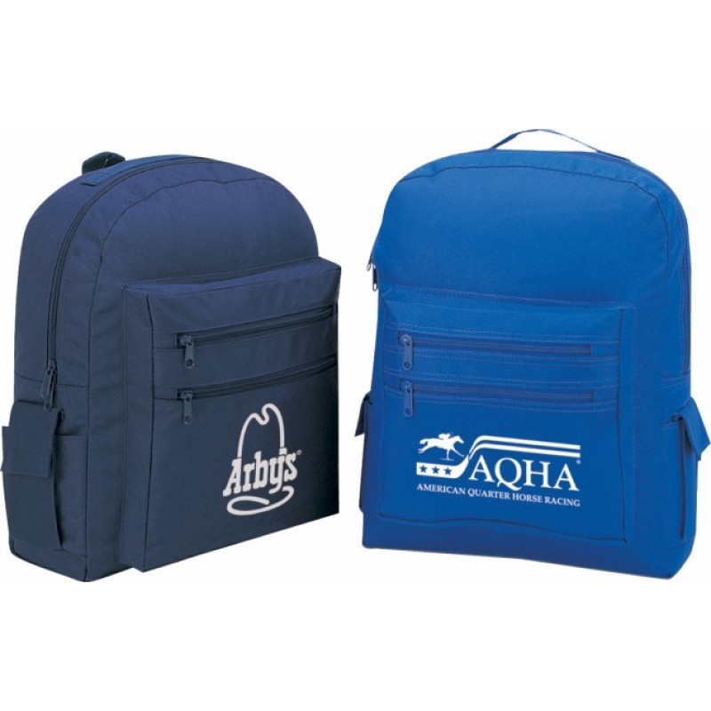 BP2021   2 Zipper BackPack With Side Pockets 