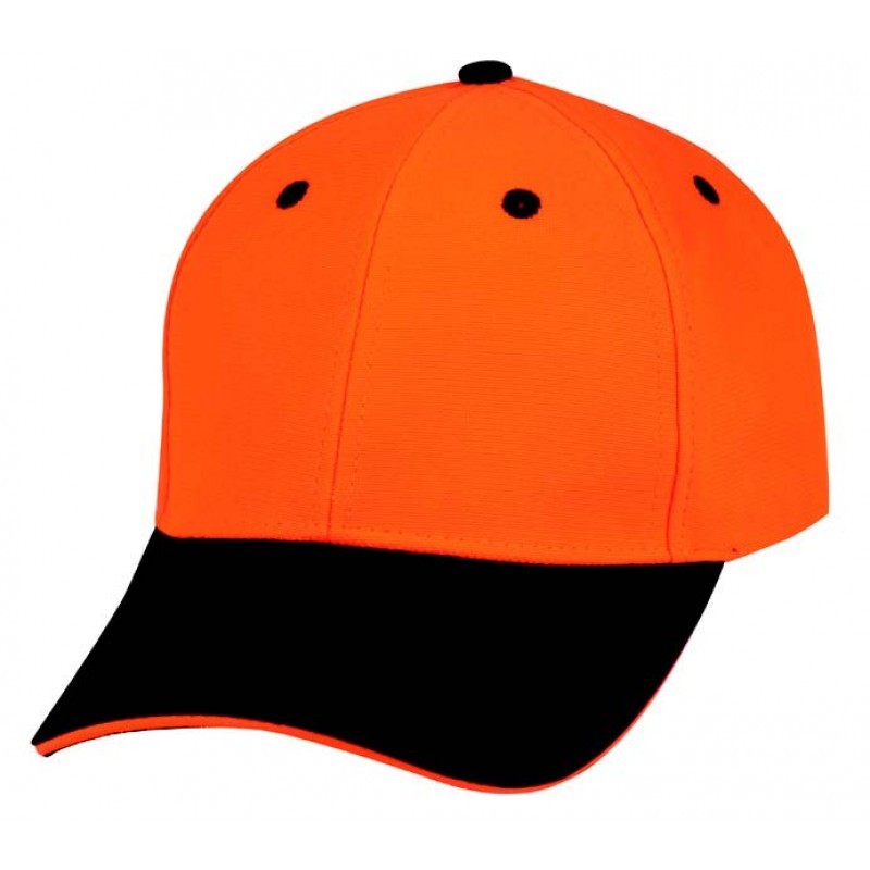 COC29107   2-Tone Sandwich Bill Flame Orange Cap 