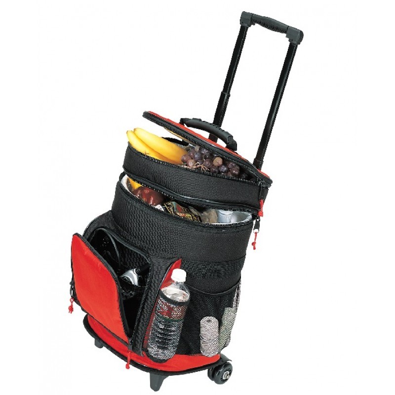 LB4013   DELUXE RIPSTOP ROLLING COOLER w/WHEEL & HANDLE