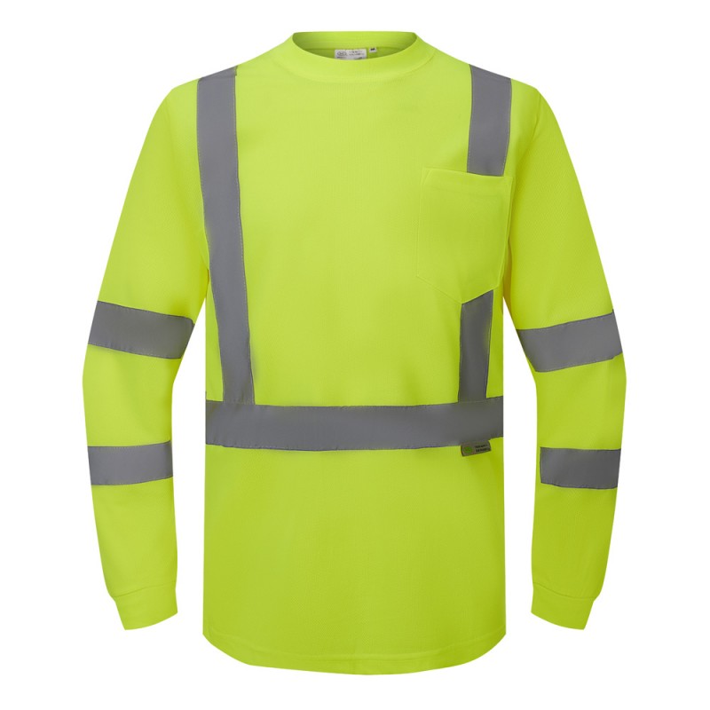 ST3300 ANSI Class 3 Ultra Soft Safety T-Shirt, Long Sleeve