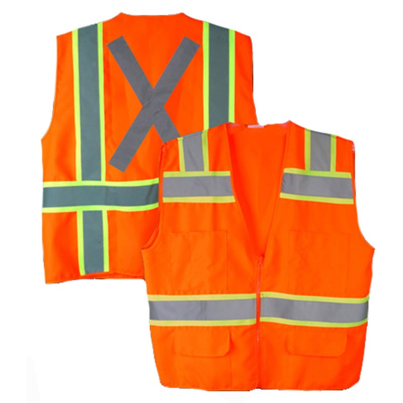 SV6500   ANSI Class 2 Surveyor Safety Vest With "X" Reflective Striping on Back