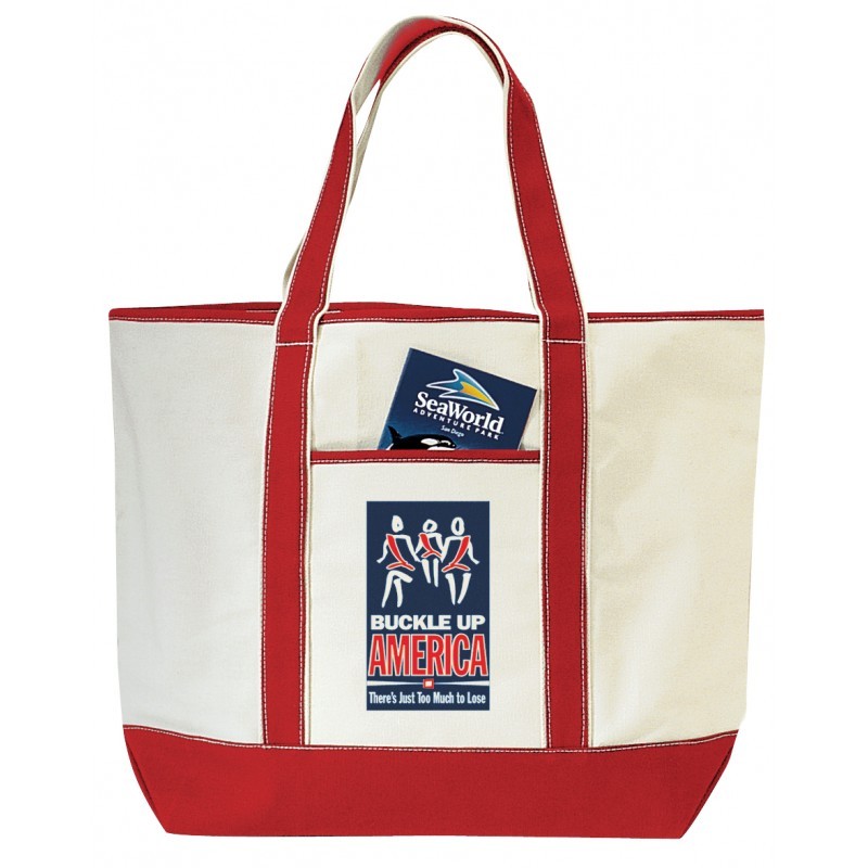 TB167   DELUXE CANVAS TOTE BAG W/ 22" HANDLE