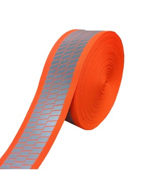 3CSEW-ST302004 Premium Neon Orange Segmented Safety Reflective Sew-On Tape