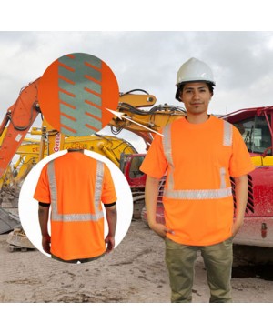 ST-SG-1200   Safety T-Shirt with Segmented Reflective Tape Orange 