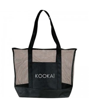 TB159   DELUXE ZIPPER MESH TOTE BAG W/TOP ZIPPER CLOSURE