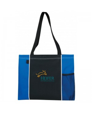 TB200   Deluxe 2-Tone Poly Tote Bag