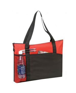 TB214   Poly tote bag with zipper