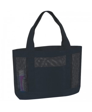 TB4005 / TB4015   MESH TOTE BAG W/GUSSET & FRONT POCKET, 22" HANDLE