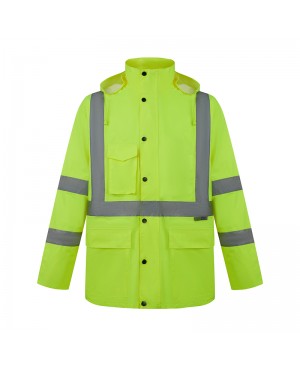 SAJ1500   Water Resistant Class 3 Rain Safety Jacket