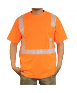 ST-SG-1200   Safety T-Shirt with Segmented Reflective Tape Orange 