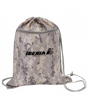TB151CM   Digital Camo Drawstring Tote Bag with Zipper