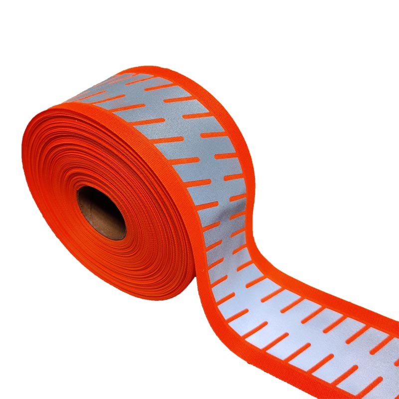 3CSEW-ST-302002 Segmented Reflective Tape On Safety Orange Fabrics