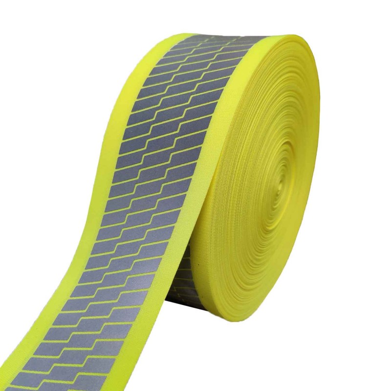 3CSEW-ST-302003 Premium Neon Green Segmented Reflective Safety Sew-On Tape