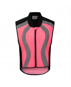 SRBV3600   Outdoor Night-Vision Safety Reflective Body Vest Neon Pink/Black