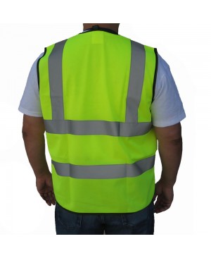 SV1100   ANSI/ISEA Class 2 Economy Safety Vest Neon Green/ Yellow 
