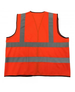 SV1200   ANSI/ISEA Class 2 Economy Safety Vest Neon Orange